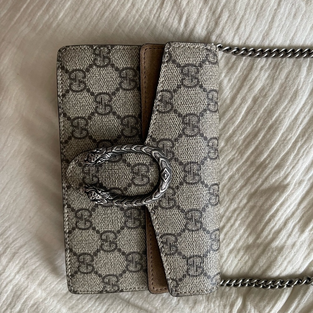 Gucci Beige and Gray Crossbody Bag